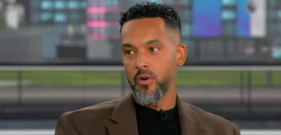 Analyst speaking during sports discussion on set