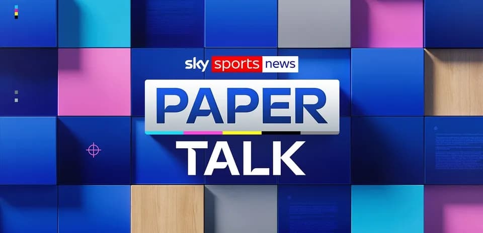 Sky Sports News logo on colorful background
