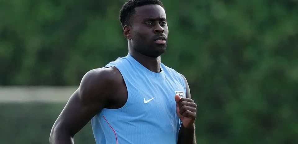 Player running during training session in blue jersey