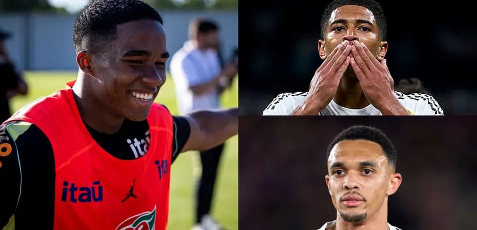 Three football players in different moments during matches