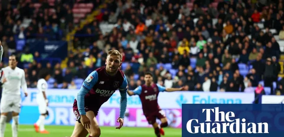 West Ham player celebrating during a match