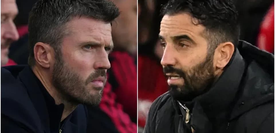 Two football managers on the sidelines during match