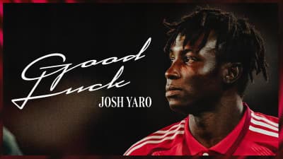 Josh Yaro wishing good luck on graphic