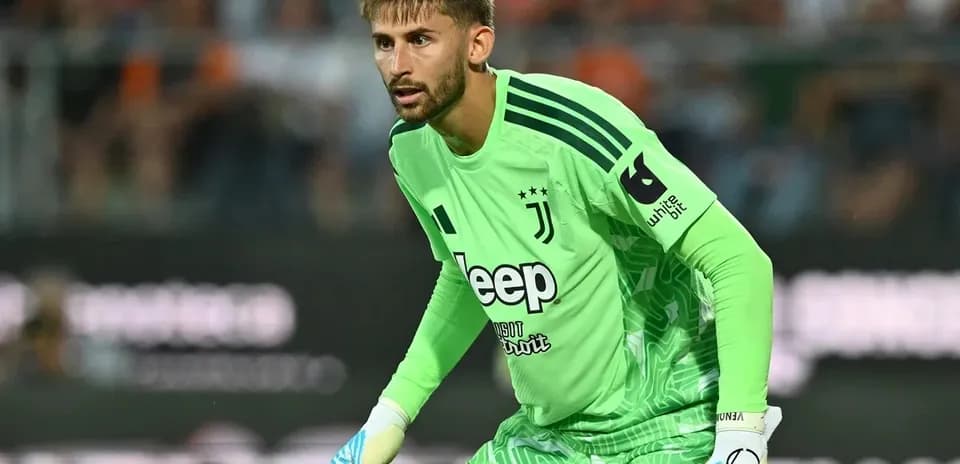 Juventus goalkeeper in action during match