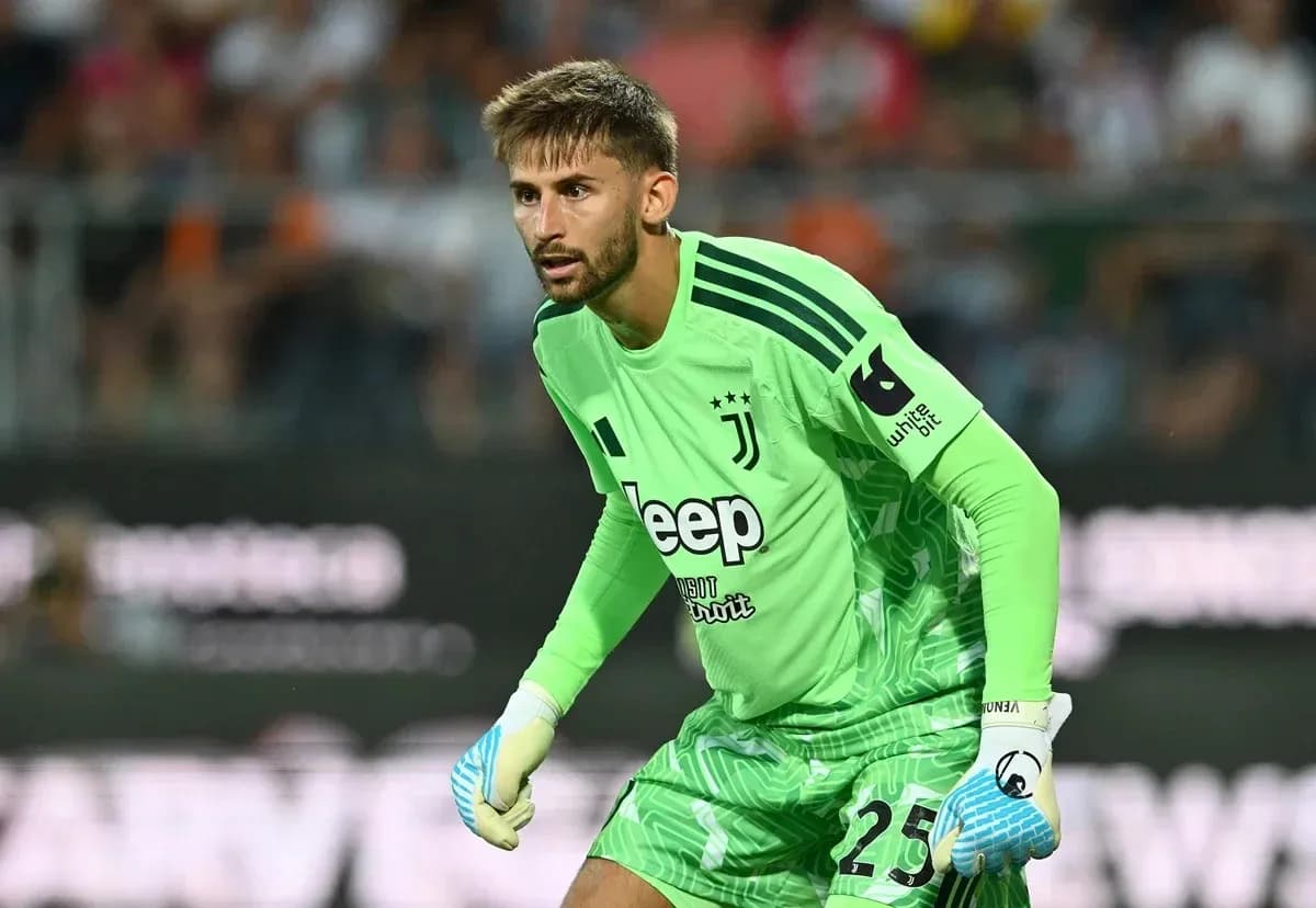 Juventus goalkeeper in action during match