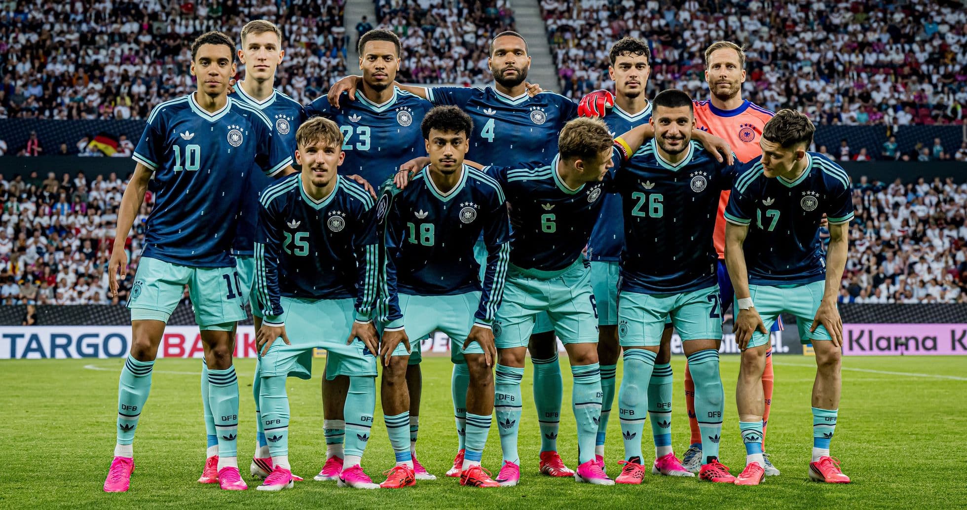 Germany national team posing for a group photo