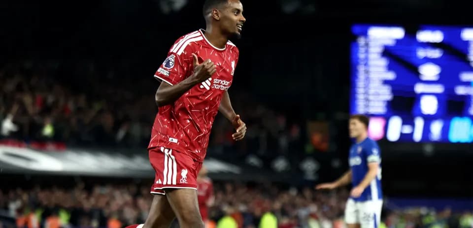 Liverpool player celebrating a goal during match