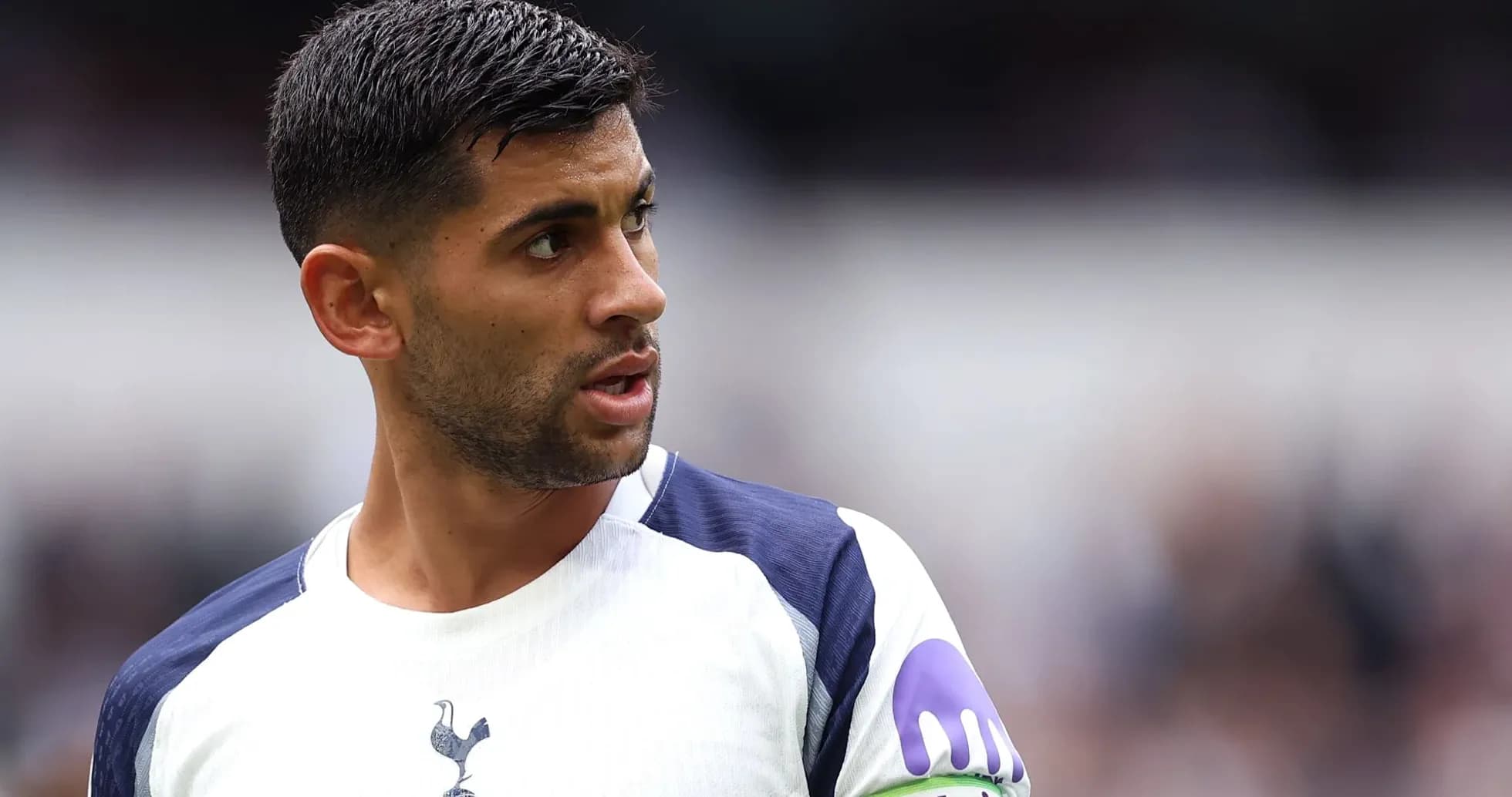 Futbolçu Tottenham formasında sahəyə baxır