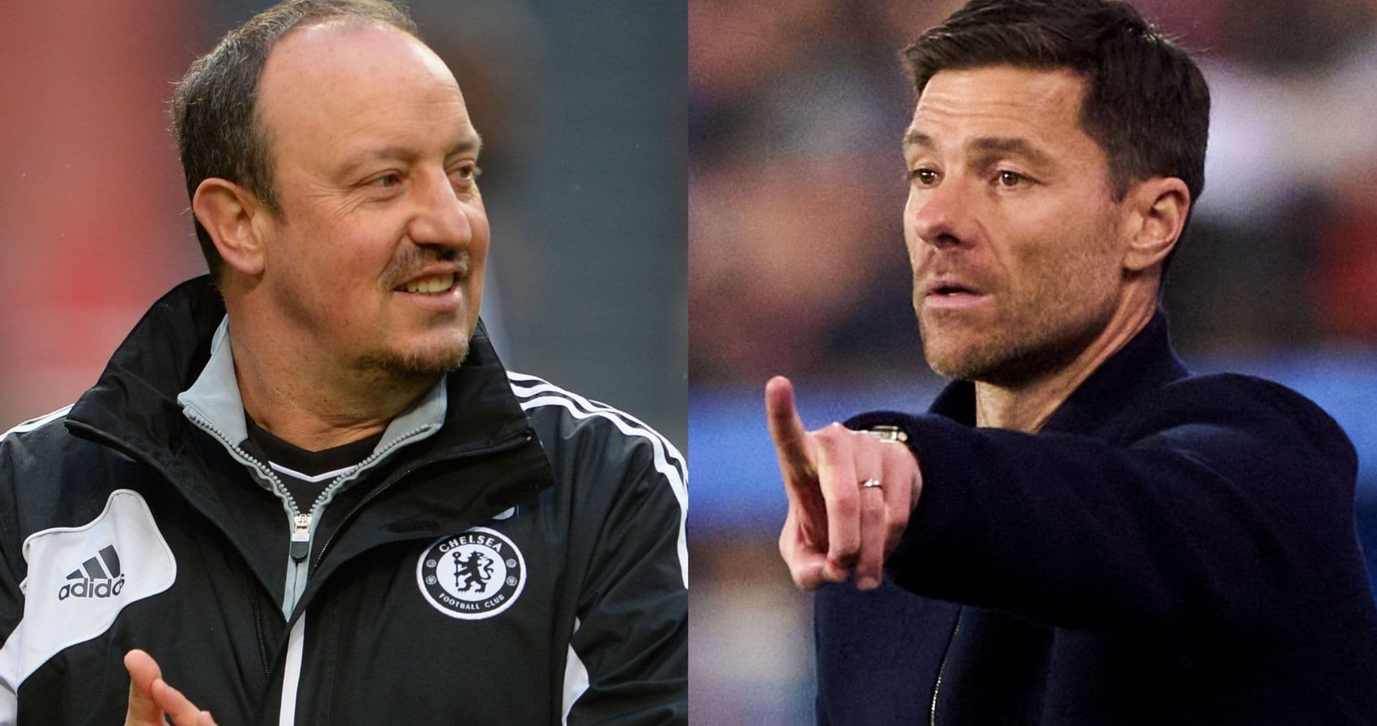 Two football managers during a match