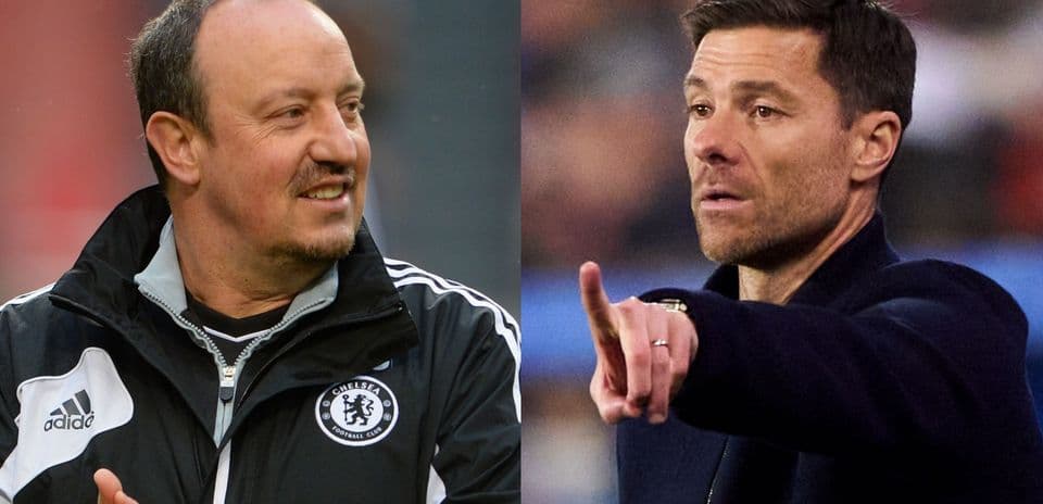 Two football managers during a match