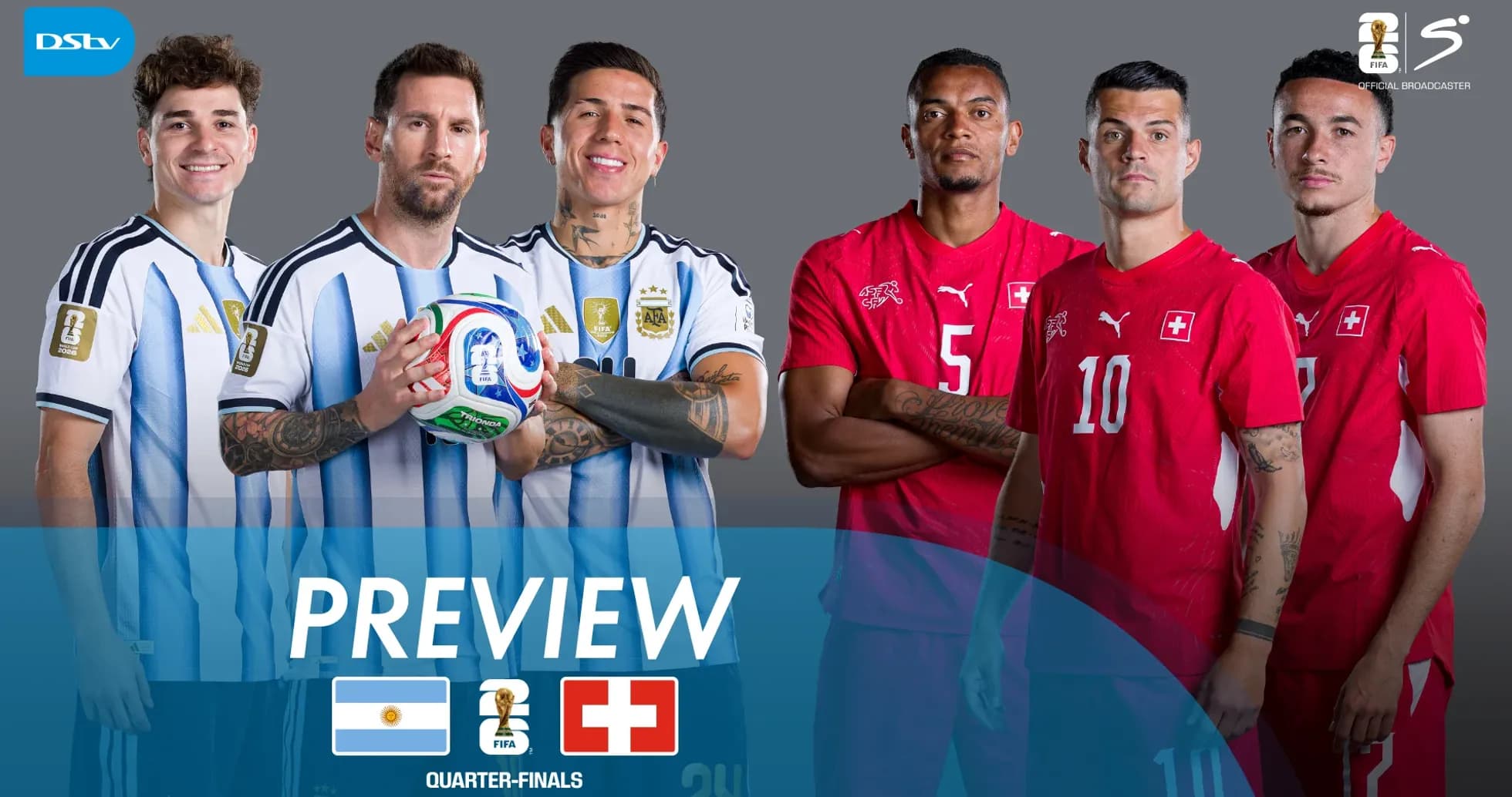 Argentina and Switzerland teams in quarter-final preview