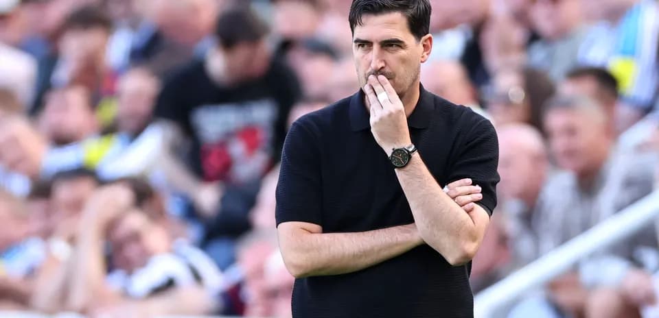 Coach observing the match with fans in background