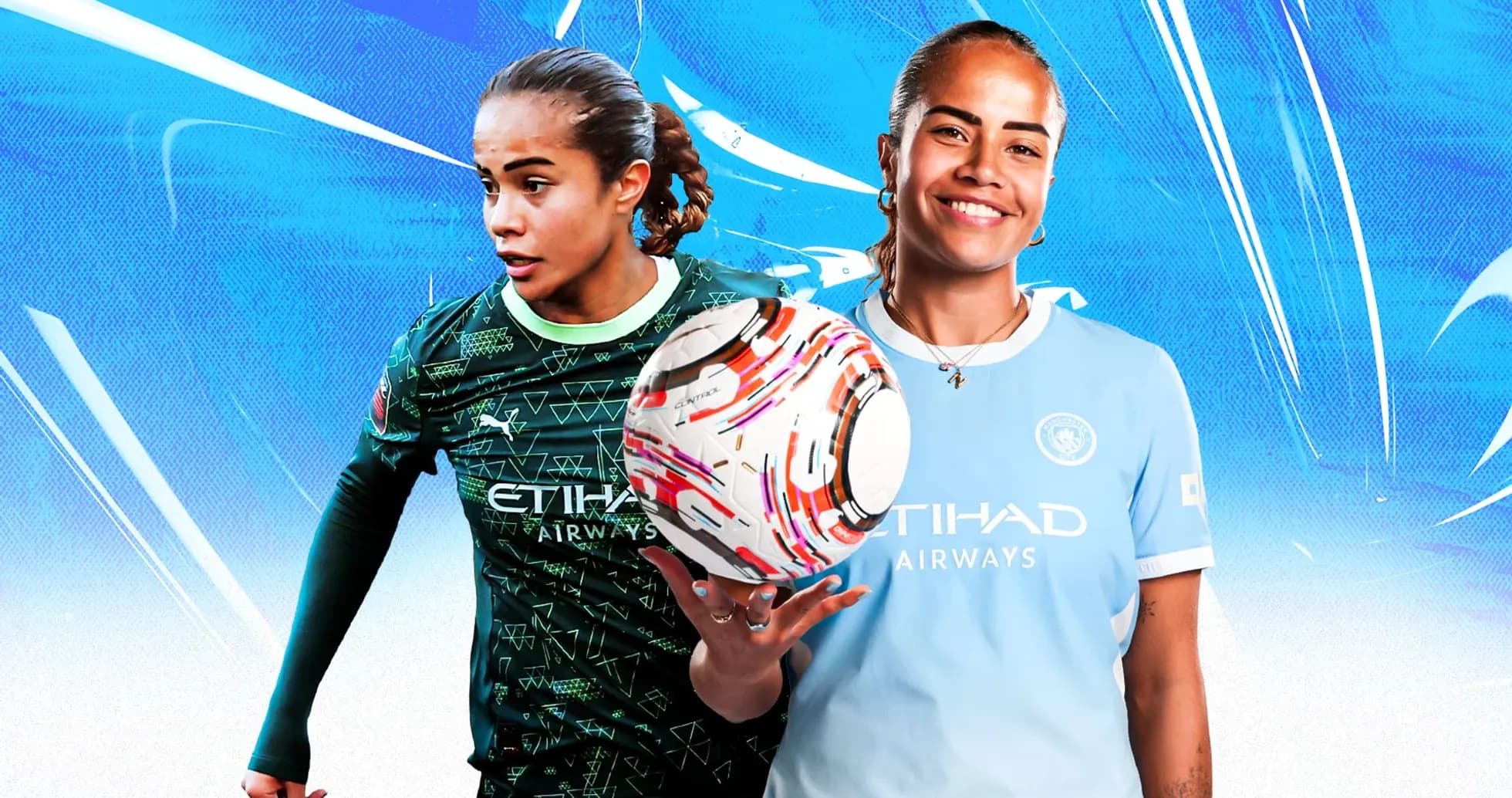 İki futbolçu top ilə, biri qapıçı, digəri hücumçu