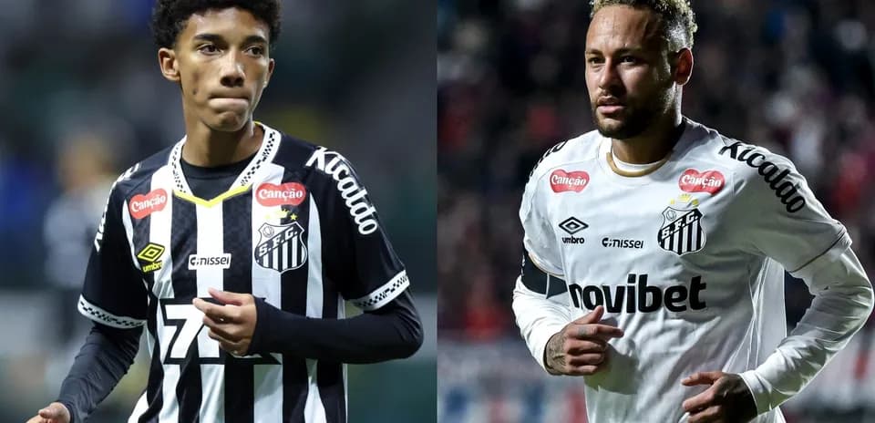 İki futbolçunun Santos FC formasında görüntüsü