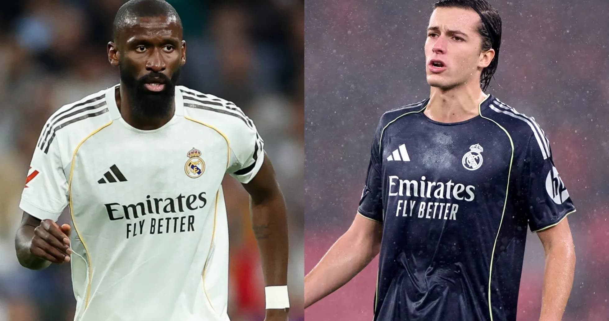 İki Real Madrid futbolçusu, oyunda hərəkət edirlər
