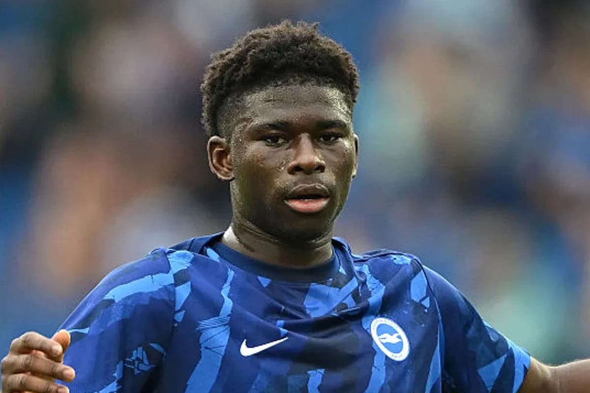 Futbolçu mavi forma ilə meydanda oynayır