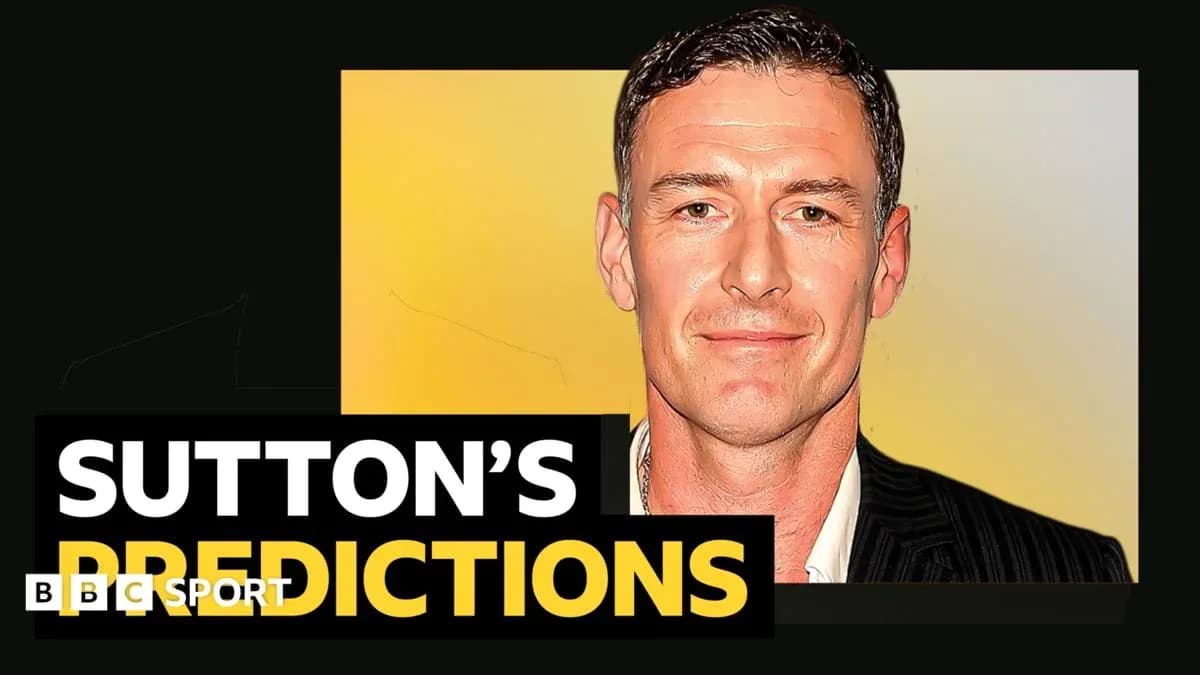 Sutton's Predictions graphic with host's portrait