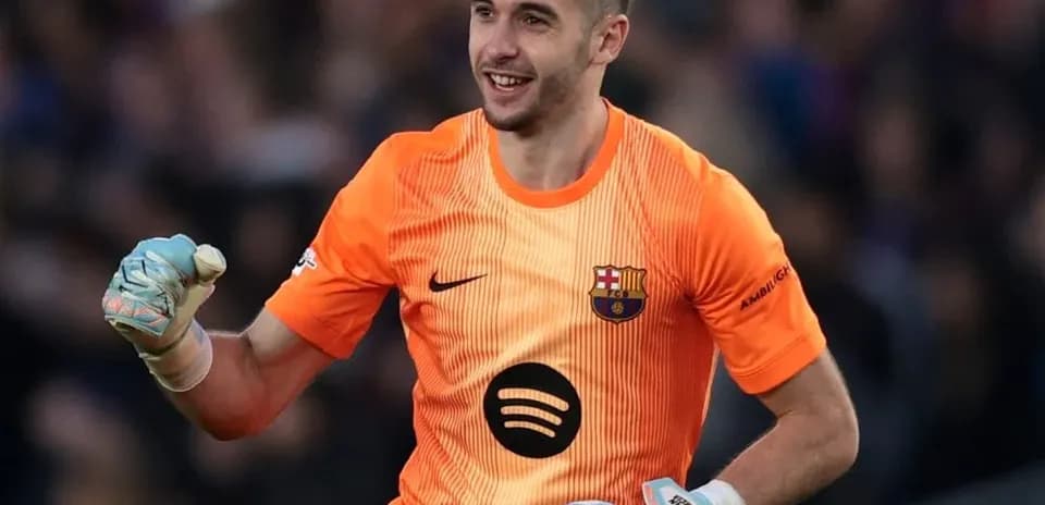 Goalkeeper celebrating after a successful save