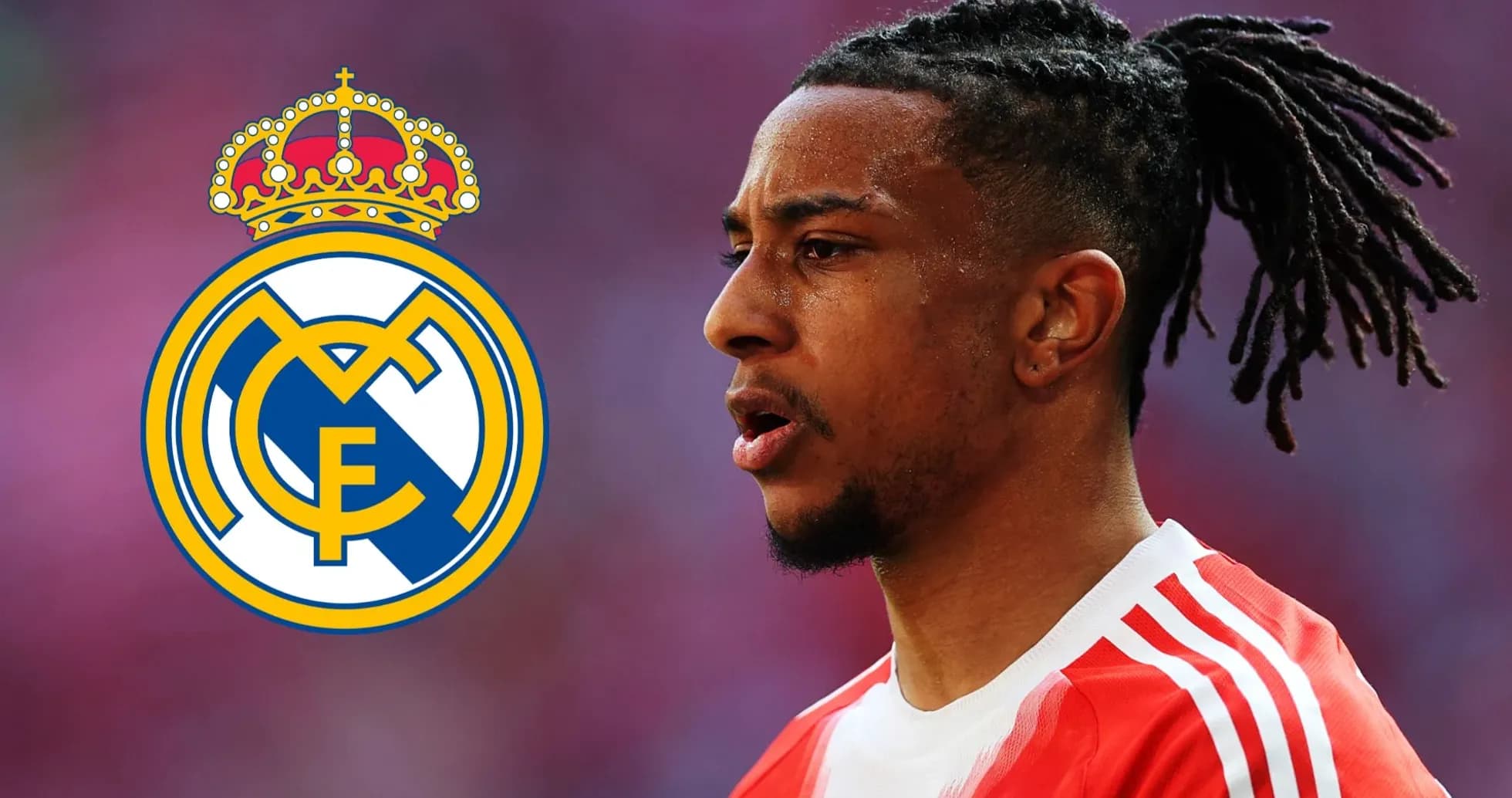 Futbolçu Real Madrid logosu ilə profil görüntüsü