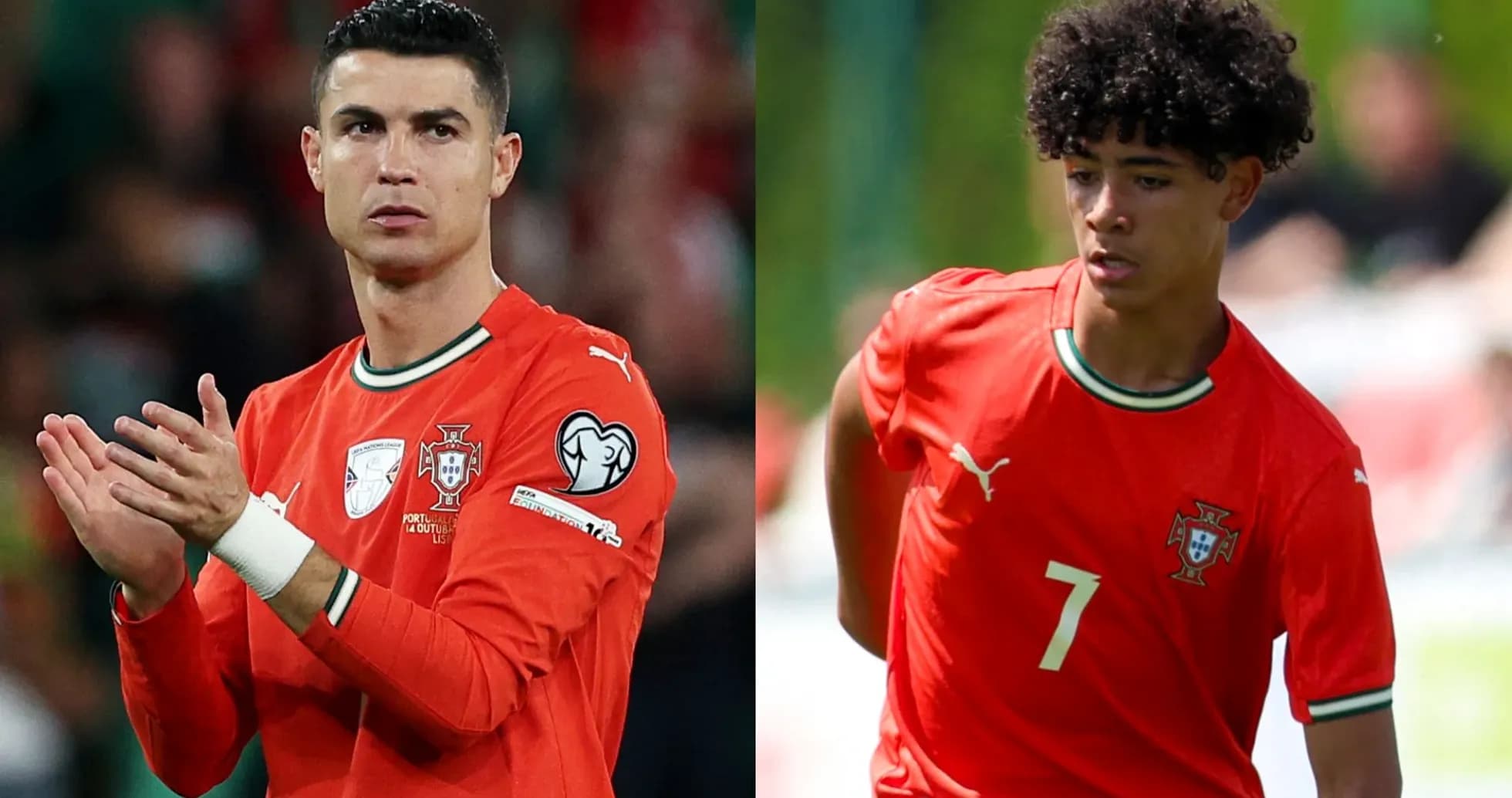 İki futbolçu Portuqaliya milli komandasının formasında
