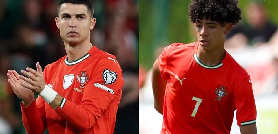 İki futbolçu Portuqaliya milli komandasının formasında