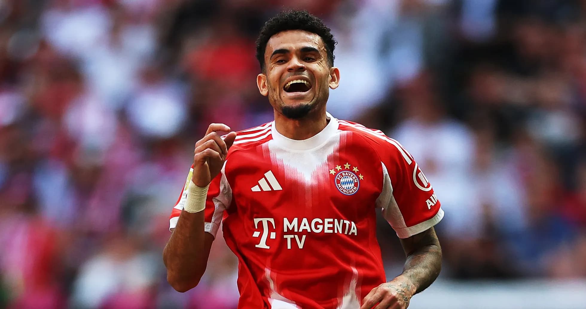 Bayern Munich player celebrating a goal on field