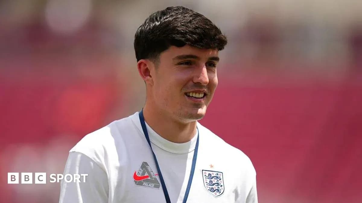 Player smiling during training session with England team