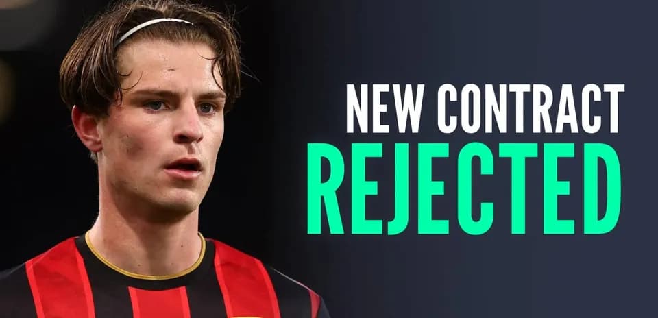 AFC Bournemouth player with rejected contract news