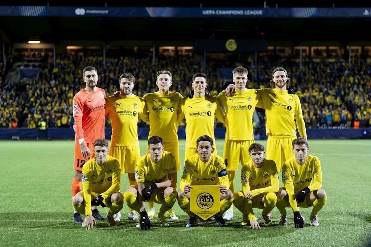 Bodo/Glimt komanda oyunçuları birlikdə