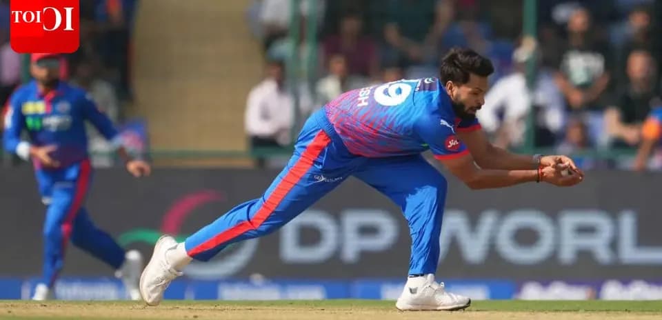 Player fielding during a cricket match