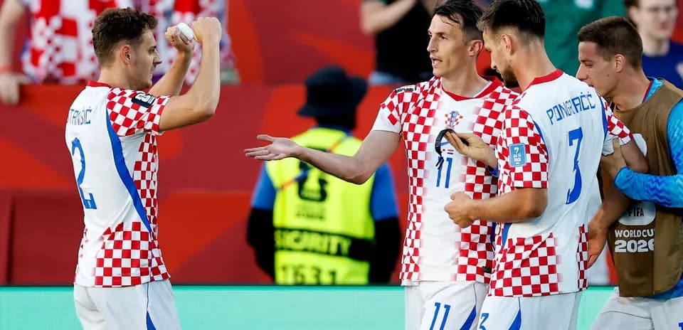 Croatia players celebrating during a match