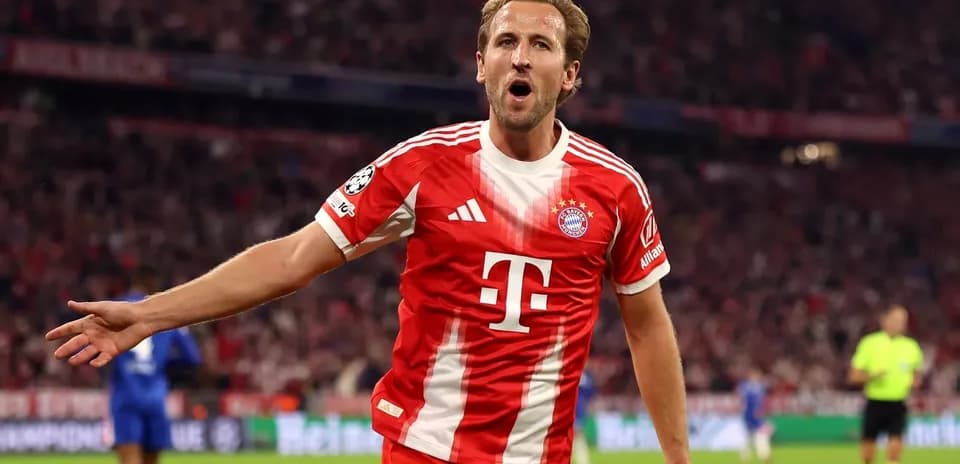 Bayern Munich player celebrating goal during match