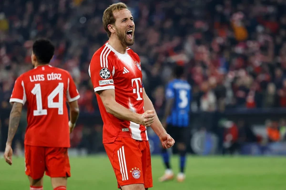 Bayern Munich player celebrating a goal during match