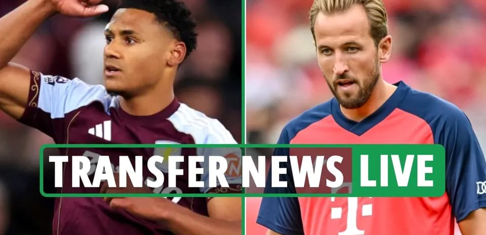 Aston Villa player and Bayern Munich player side by side