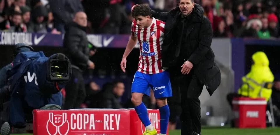 Atletico Madrid player substituted during Copa del Rey match