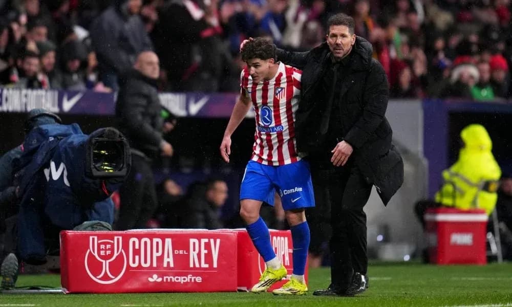 Atletico Madrid player substituted during Copa del Rey match