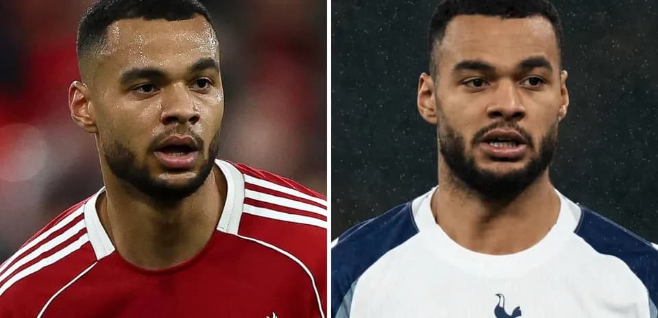 Player in Liverpool and Tottenham kits