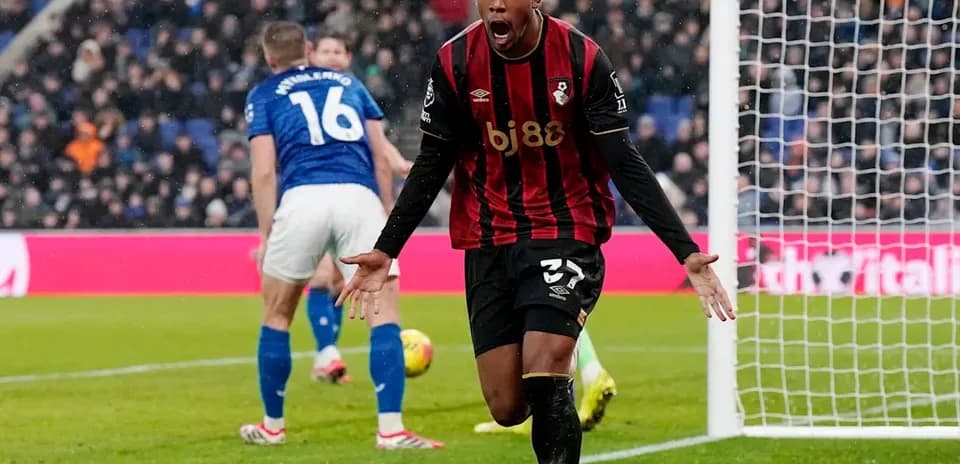 Bournemouth player celebrating goal during match