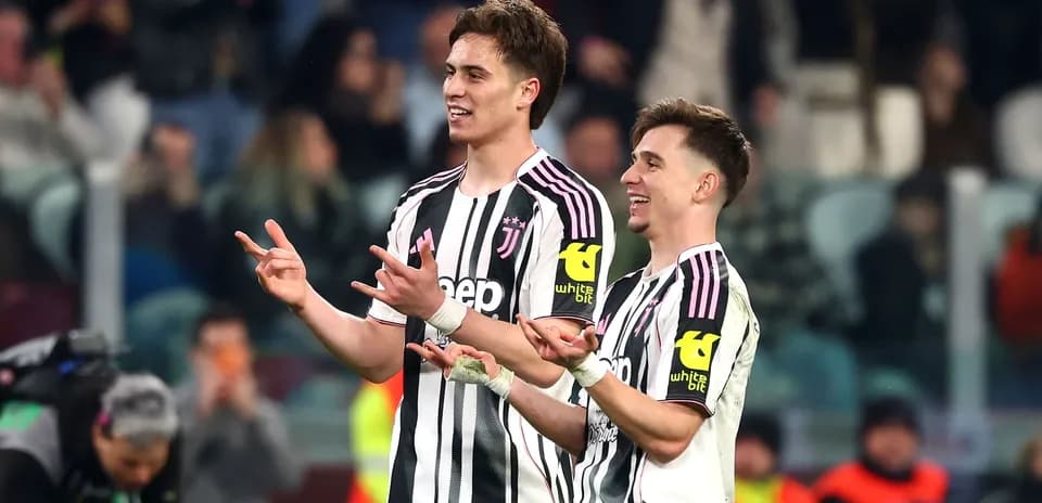 Juventus players celebrating together on the field