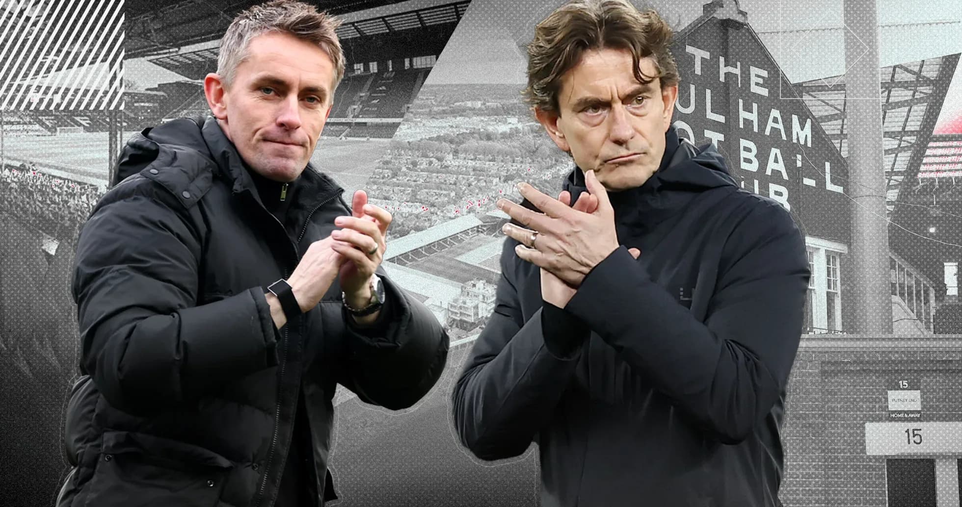 Trainers clapping during a match at stadium