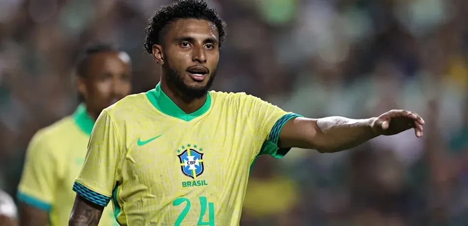 Brazillian player gesturing during a match