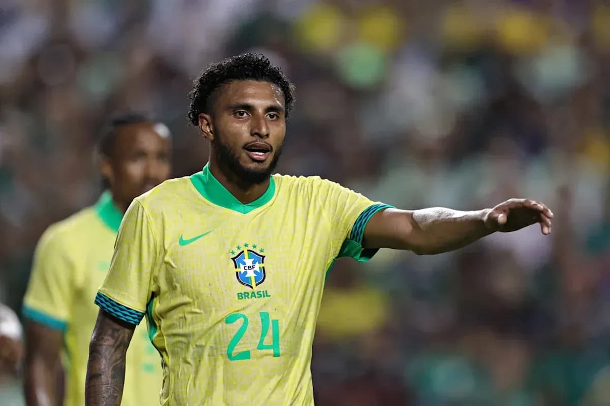 Brazillian player gesturing during a match