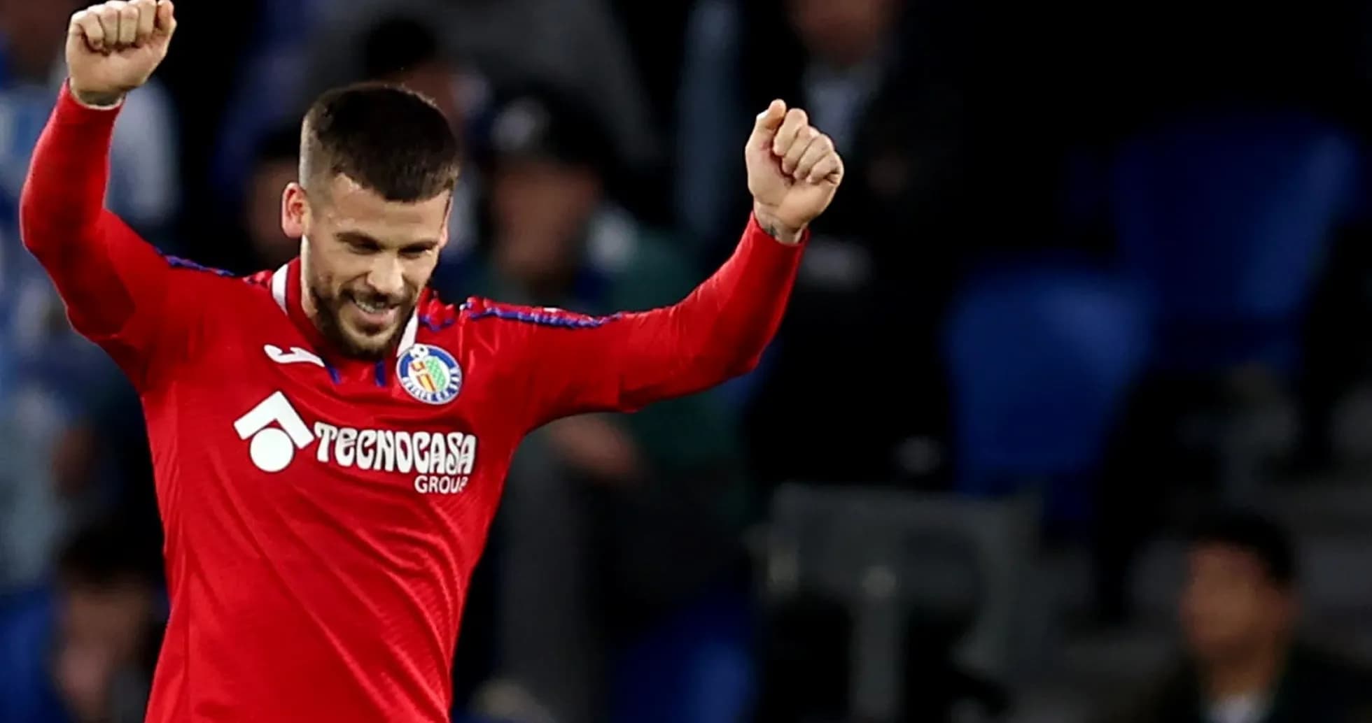 Getafe oyunçusu sevinir