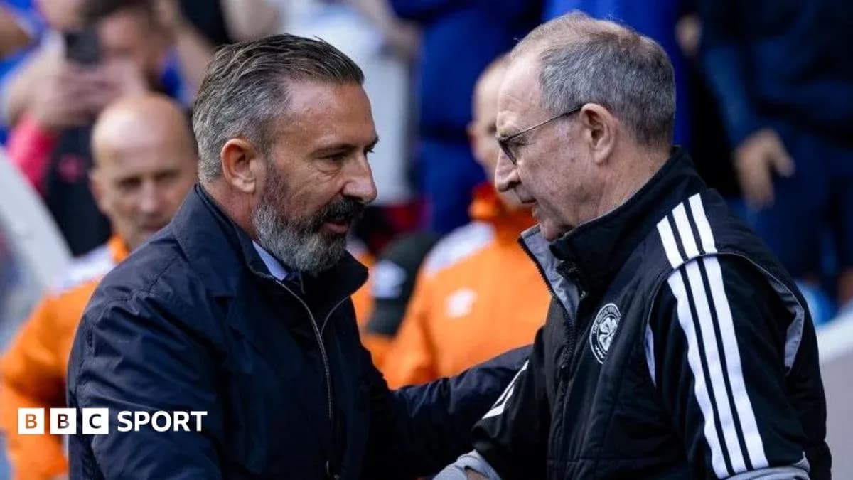 Coaches shaking hands before the match