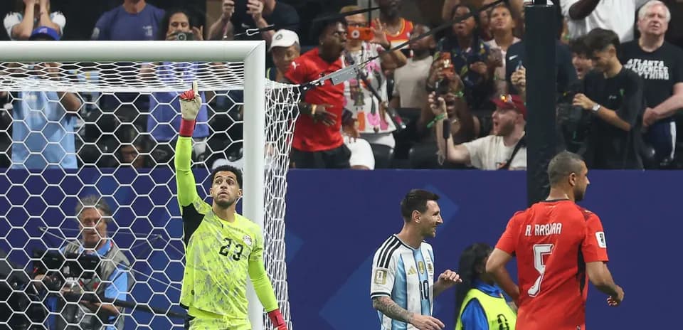 Goalkeeper celebrating a save during match