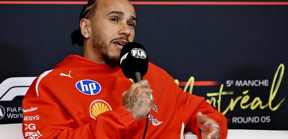 Lewis Hamilton speaking at press conference in Montreal