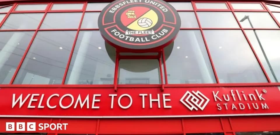 Ebbsfleet United Football Club entrance at Kuflink Stadium