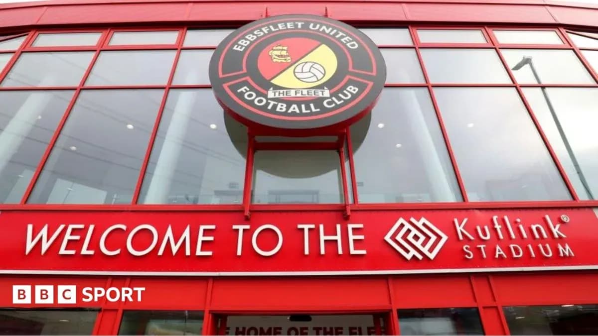 Ebbsfleet United Football Club entrance at Kuflink Stadium