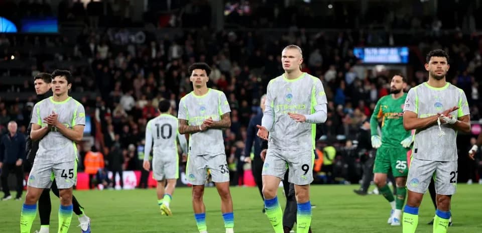 Manchester City oyunçuları matçdan sonra
