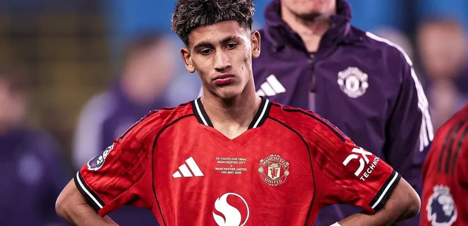 Manchester United player during FA Youth Cup final